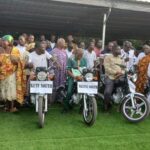 H.E. Gabriel Tanko Kwamigah-Atokple donated 7 motorcycles to support Duamenefa Community Reporters.