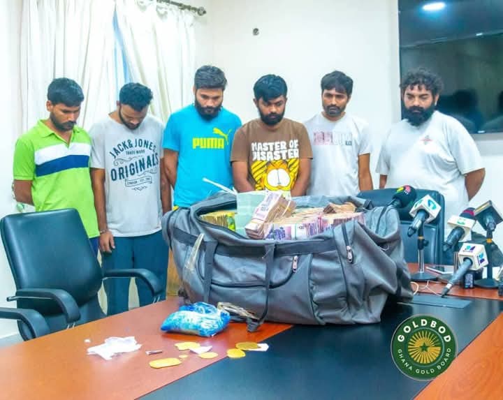 Six Indians Arrested in Major Crackdown on Illegal Gold Trading in Ghana