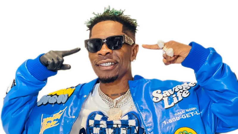 Shatta Wale Flaunts New Purple Lamborghini