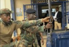 Two men in military uniforms and two civilians have been arrested by the police in Prestea