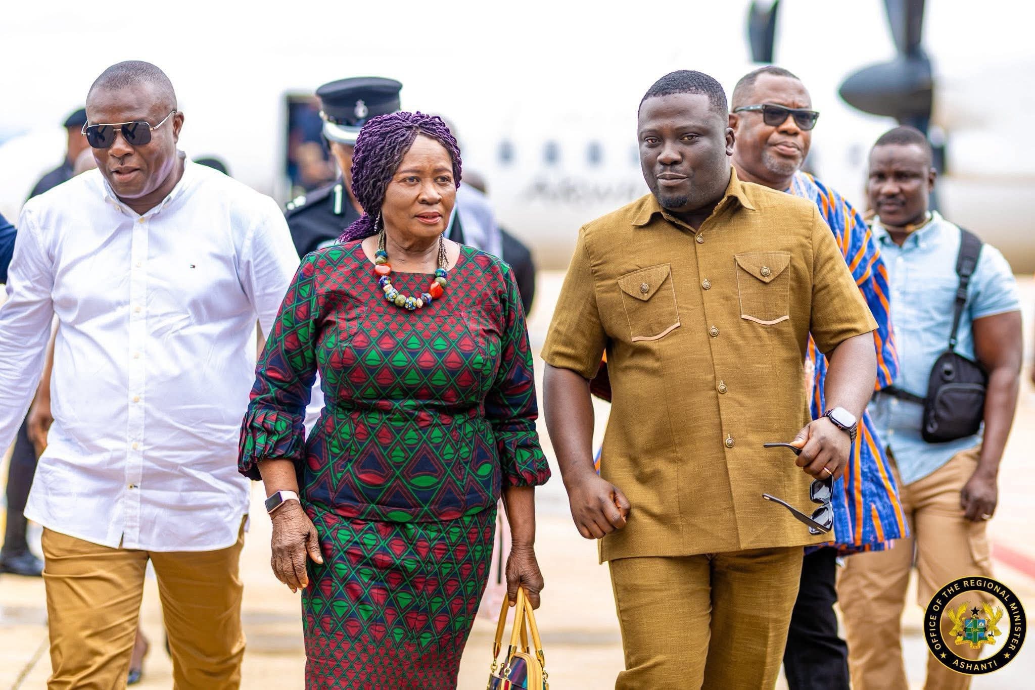 Vice President Jane Naana Opoku-Agyemang Inspects Stalled Projects in Ashanti Region